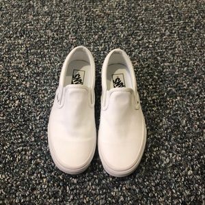 White slip on vans